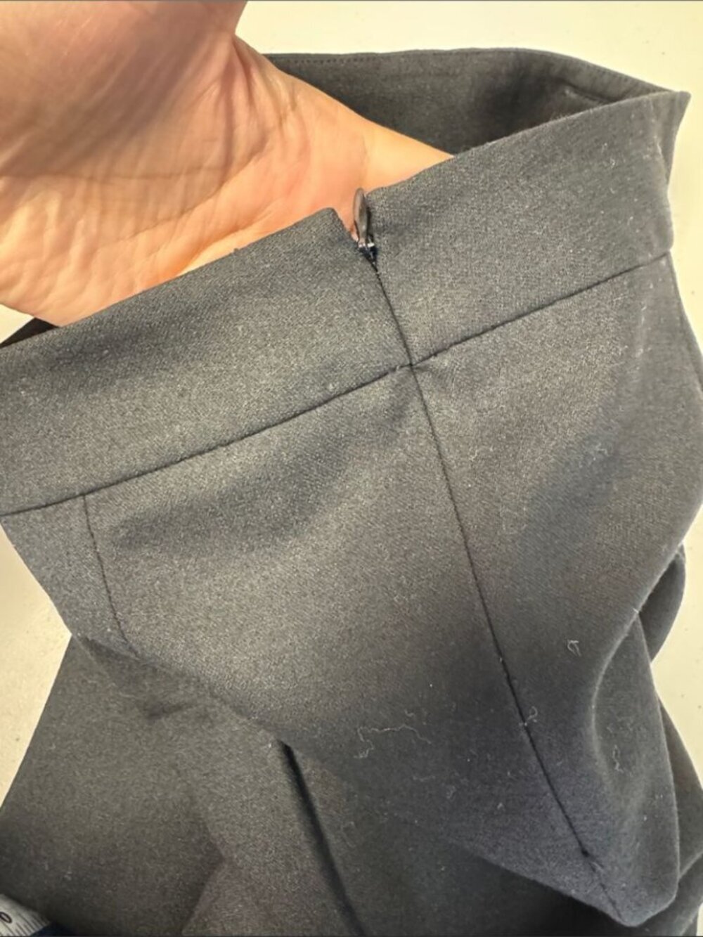 Lida Baday Black Wide Leg Wool Pants Size 8 Minimalist Career Trousers Classic - Picture 13 of 16